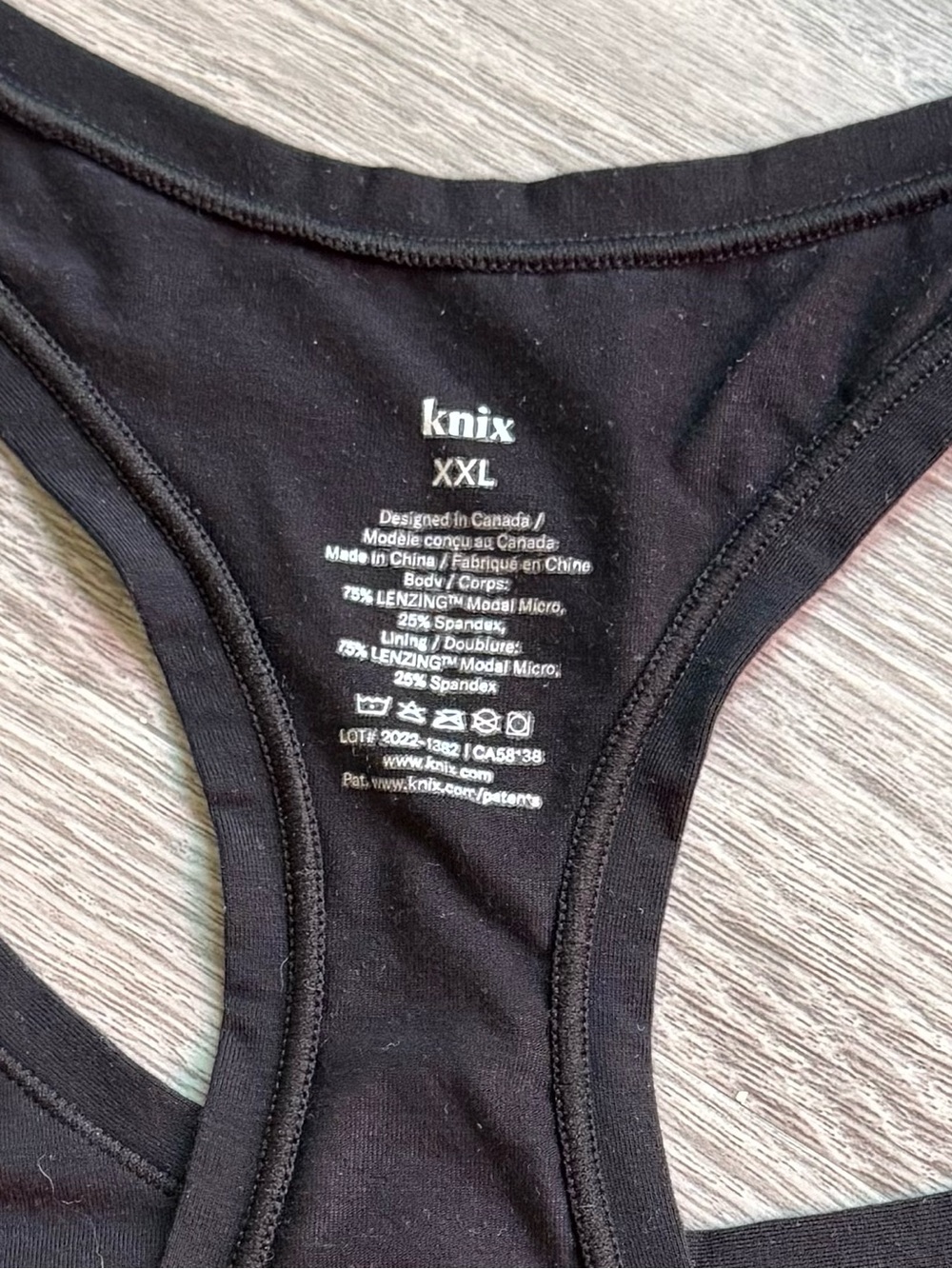 Knix Black Racerback lounge Bra - Women Intimates & Sleepwear XXL Black Like New - Picture 3 of 3